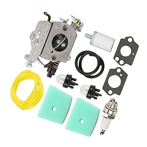 (New Part) Carburetor Kit Compatible with Husqvarna Pole Saw 323P4 325P4 326P4 326P5 327P4 327P5X + Free E-Book About Lawn