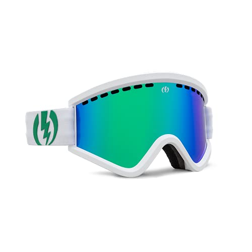Electric – EGV, Snow Goggles, Matte White Frame, Green Chrome Lens
