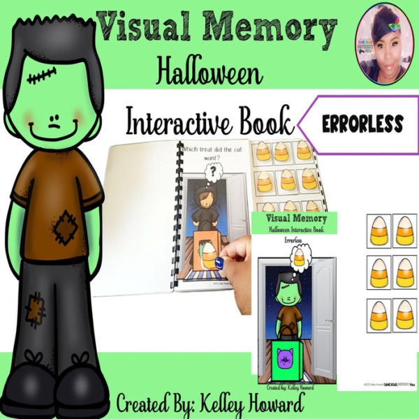 Errorless Visual Memory Halloween Interactive Book-Candy Corn