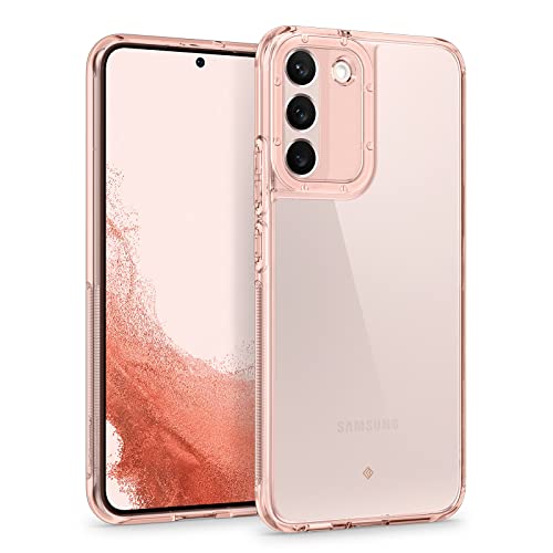 Caseology Skyfall Clear Case Compatible with Samsung Galaxy S22 Plus Case 5G (2022) for Women & Men – Royal Rose Gold