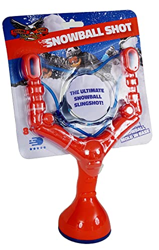 Flexible Flyer Snowball Launcher & Maker. Snow Slingshot for Kids , Red