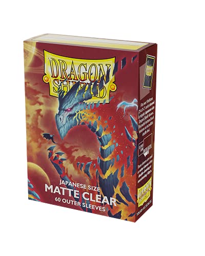 2 Packs Dragon Shield 60 ct Japanese Matte Outer Sleeves Clear 60 ct Card Value Bundle!