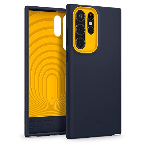Caseology Nano Pop Silicone Case Compatible with Samsung Galaxy S22 Ultra Case 5G (2022) – Blueberry Navy