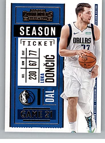 2020-21 Panini Contenders Season Ticket #85 Luka Doncic Dallas Mavericks NBA Basketball Trading Card
