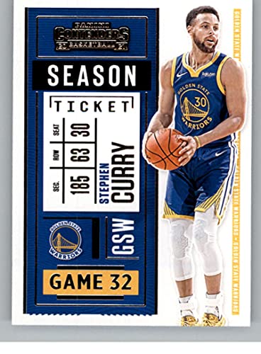 2020-21 Panini Contenders Season Ticket #20 Stephen Curry Golden State Warriors NBA Basketball Trading Card