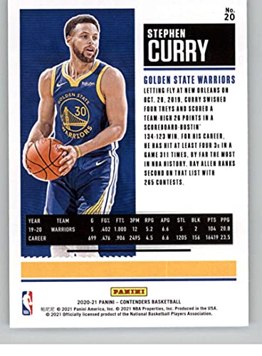 2020-21 Panini Contenders Season Ticket #20 Stephen Curry Golden State Warriors NBA Basketball Trading Card | The Storepaperoomates Retail Market - Fast Affordable Shopping