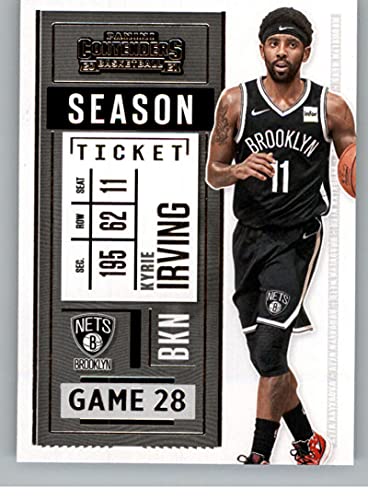 2020-21 Panini Contenders Season Ticket #73 Kyrie Irving Brooklyn Nets NBA Basketball Trading Card