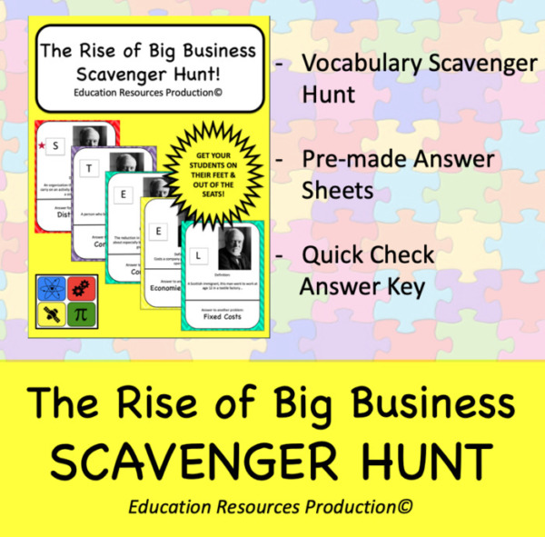 The Rise of Big Business – History Scavenger Hunt