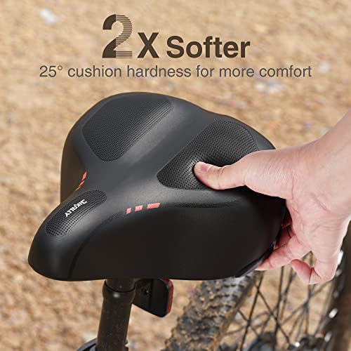 Comfortable Bike Seat, Bikally Compatible with Peloton, Electric & Mountain Bikes, Wide Bike Saddle Replacement with Cushion for Men and Women Universal, Shock Absorbing, Waterproof | The Storepaperoomates Retail Market - Fast Affordable Shopping