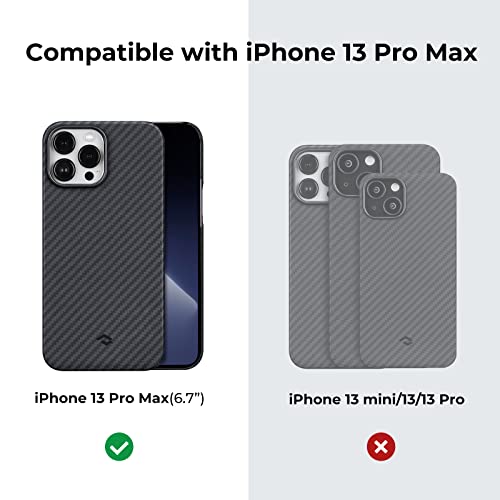 PITAKA Magnetic Case Compatible with iPhone 13 Pro Max-6.7 Inch [MagEZ Case 2] 100% Aramid Fiber Slim Fit Phone Cover, 3D Grip Touch -Black/Grey（Twill） | The Storepaperoomates Retail Market - Fast Affordable Shopping