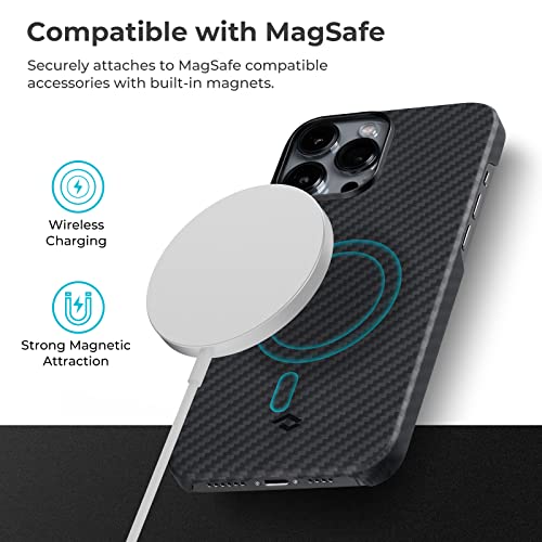PITAKA Magnetic Case Compatible with iPhone 13 Pro Max-6.7 Inch [MagEZ Case 2] 100% Aramid Fiber Slim Fit Phone Cover, 3D Grip Touch -Black/Grey（Twill） | The Storepaperoomates Retail Market - Fast Affordable Shopping