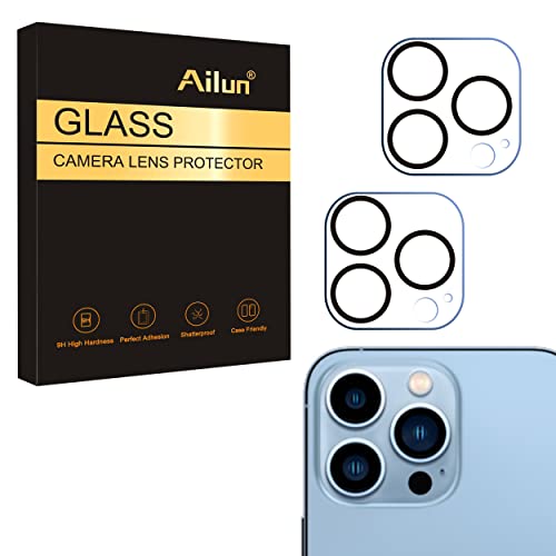 Ailun Camera Lens Protector for iPhone 13 Pro 6.1″ ＆ iPhone 13 Pro Max 6.7″,Tempered Glass,9H Hardness,Ultra HD,Anti-Scratch,Easy to Install,Case Friendly [Does not Affect Night Shots]