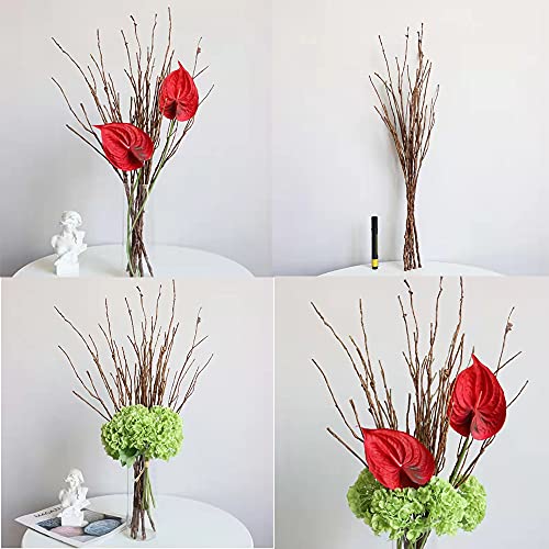 5PCS Artificial Lifelike Curly Willow Branches Decorative Dried Twigs, 25.9 Inches Fake Bendable Sticks Plastic Vines/Stems for DIY Greenery Plants Vases Home Office Party Decoration | The Storepaperoomates Retail Market - Fast Affordable Shopping