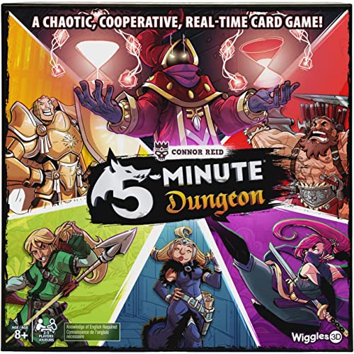 Wiggles 3D 5-Minute Dungeon A Chaotic, Co-Operative, Real-time Card Game | Fast-Paced Board Game | for Families, Ages 8 & up | 2-5 Players