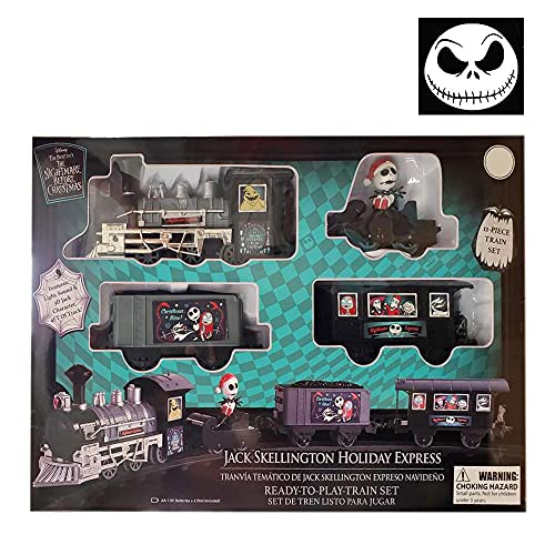 The Nightmare Before Christmas Jack Skellington Holiday Express Train Set with Window Decal Sticker