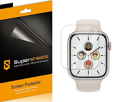 (3 Pack) Supershieldz Designed for Apple Watch Series 8/7 (41mm) Screen Protector, High Definition Clear Shield (TPU)