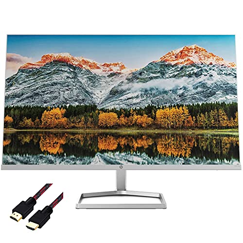 HP New 2021 M27fw FHD Monitor – 2H1A4AA#ABA – 27″ IPS Display – Silver – AMD FreeSync Technology + HDMI Cable