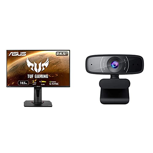 ASUS TUF Gaming 24.5″ 1080P Monitor & ASUS Webcam C3