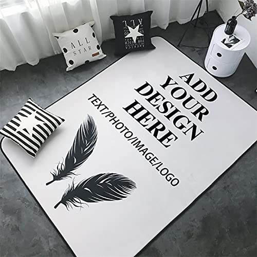 Custom Area Rug Personalized Carpet 60 x 39 inch Design Your Own Text Logo Image Door Mat for Home Decor Bedroom Garden Entry | The Storepaperoomates Retail Market - Fast Affordable Shopping