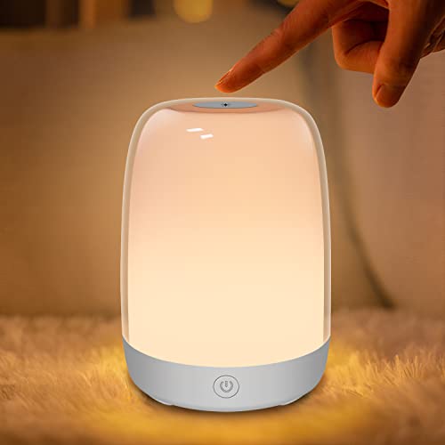 Dremkit Nursery Night Light for Kids, Baby Night Light with Dimmable Warm Light, 5 Color Changing Light, USB Rechargeable Bedside Night Light Lamp for Breastfeeding, Babies and Toddlers Bedrooms