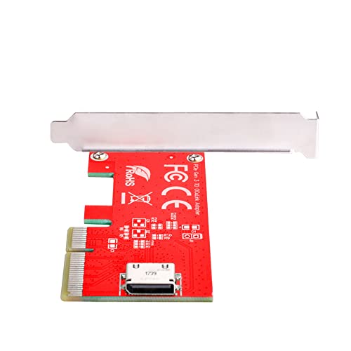 NFHK PCI-E 3.0 Express 4.0 x4 to Oculink Internal SFF-8612 SFF-8611 Host Adapter for PCIe SSD with Bracket