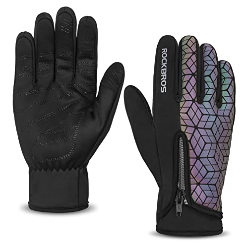 ROCKBROS Winter Cycling Gloves for Men Women Winter Fleece Full Finger Bike Gloves Touch Screen Road Mountain Bicycle Gloves