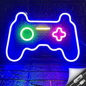 Game Neon Sign Gamepad Shape LED Neon Lights Signs for Wall Decor Gaming Controller LED Neon Signs for Boys Gamer Children Teen Room Decor Light Up Bedroom Game Room Gaming Party (Blue+Pink+Green) | The Storepaperoomates Retail Market - Fast Affordable Shopping