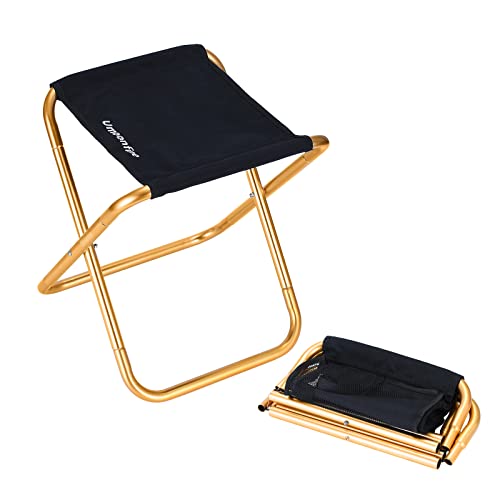 Mini Camp Chair, Umoonfine Lightweight Folding Camping Stool Portable Camping Chair Foot Rest for Outdoors Travel Hiking Fishing Gardening Sketching (Bears 200 lbs)