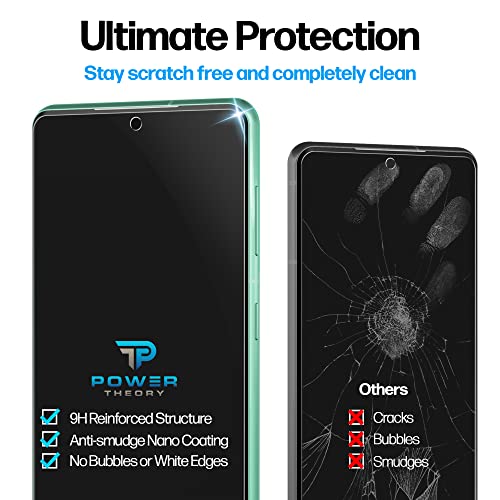 Power Theory Screen Protector for Samsung Galaxy A52/ A52 5G/ A52s 5G [2 Pack] with Easy Install Kit [Premium Tempered Glass for A 52 Models] | The Storepaperoomates Retail Market - Fast Affordable Shopping