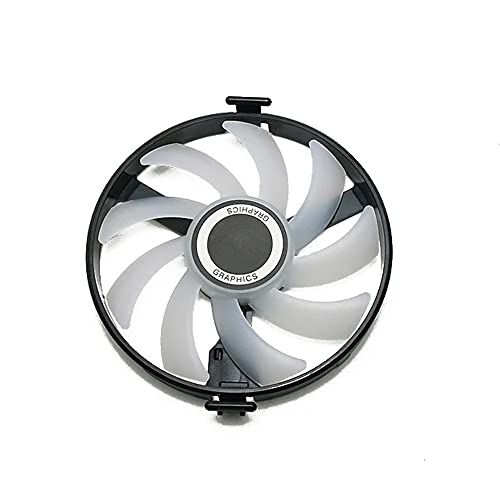 Rakstore FDC10U12S9-C Graphics Card Cooling Fan Replacement for XFX RX 470 480 580 Quiet Cooler Fan with LED (Red LED)