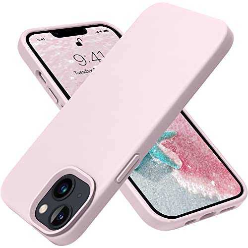 OTOFLY Designed for iPhone 13 Case, Silicone Shockproof Slim Thin Phone Case for iPhone 13 6.1 inch Ice Pink