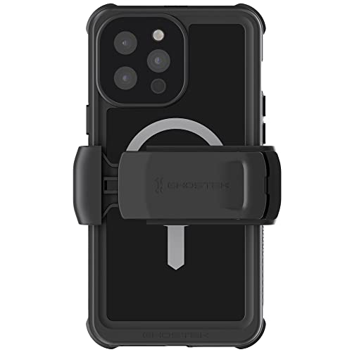 Ghostek NAUTICAL Waterproof Case for iPhone 13 Pro Max Screen Camera Lens Protector Holster Belt Clip MagSafe Heavy Duty Shockproof Full Body Covers Designed for 2021 Apple iPhone13ProMax 6.7″ (Black)