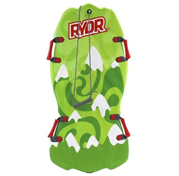 RYDR 45 Inch Molded Snow Sled (Lime) – Two Riders Kids Winter Foam Sled Downhill Toboggan Sleds Plastic Sledding Board Xtreme Heavy Duty Racer Sleigh for Children | The Storepaperoomates Retail Market - Fast Affordable Shopping