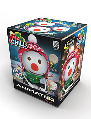 ANIMAT3D Mr. Chill Talking Animated Snowman with Built in Projector & Speaker Plug’n Play