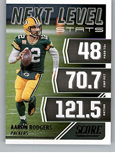 2021 Score Next Level Stats #4 Aaron Rodgers Green Bay Packers NFL Football Trading Card