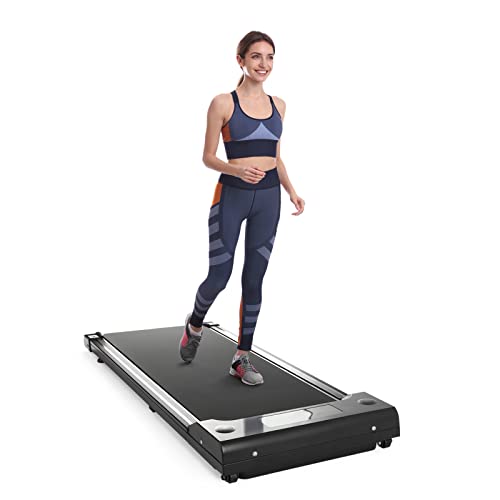 Gallelife 2 in 1 Under Desk Treadmill, Powerful and Quiet Walking Pad with Remote Control. Portable, Slim, Compact and Installation-Free Walking Jogging Running Treadmill for Home Office