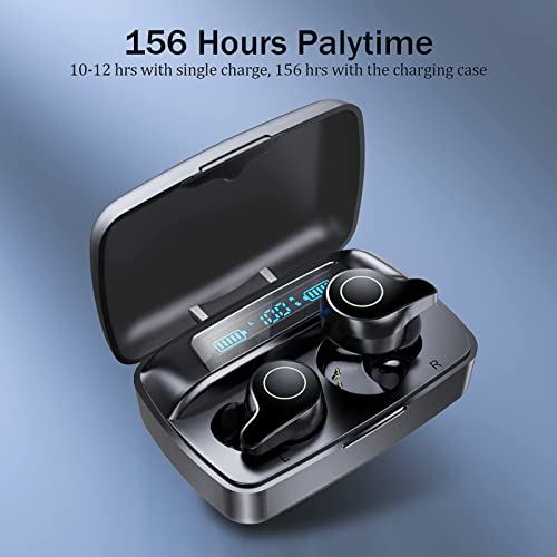 layajia Wireless Earbuds, Bluetooth Headphones in Ear with LED Display, IPX7 Waterproof Wireless Charging Case,Touch Control, Noise Cancelling for Sports Work | The Storepaperoomates Retail Market - Fast Affordable Shopping