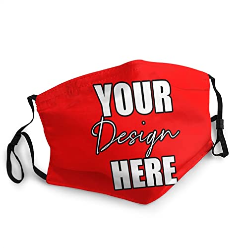 Customized Face Mask Reusable Cloth Masks for Daily and Holiday Purpose, Red