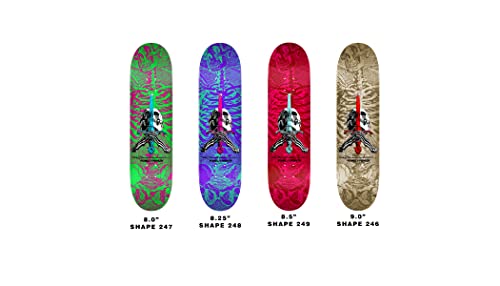 Powell Peralta Skull and Sword Skateboard Deck Turquoise/Purple (8.25″ x 31.95″) | The Storepaperoomates Retail Market - Fast Affordable Shopping