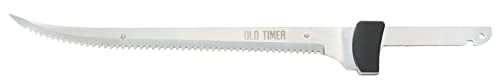 Old Timer Electric Fillet Knife 8” Blade Replacement with High Carbon Stainless Steel, Fully Serrated Blade, Classic Fillet Cut, and Easy Maintenance for Filleting, Fishing, and Outdoors