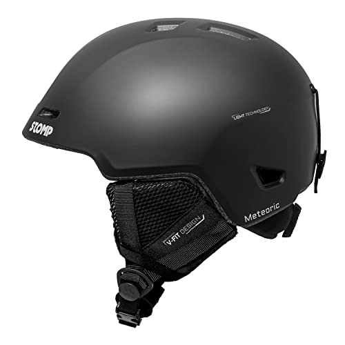 STOMP Ski & Snowboarding Snow Sports Helmet for Men & Women with Removable & Washable Liner and Ear Pads, CE & ASTM Certified (Matte Black, Large)