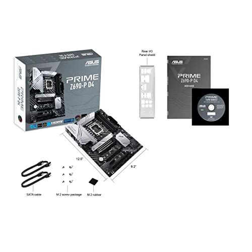 ASUS Prime Z690-P D4 LGA 1700 (Intel 12th Gen) ATX Motherboard (PCIe 5.0,DDR4,14+1 Power Stages, 3X M.2,2.5Gb LAN,V-M.2 e-Key,Front Panel USB 3.2 Gen 1 USB Type-C,Thunderbolt 4 Support, Arua Sync) | The Storepaperoomates Retail Market - Fast Affordable Shopping