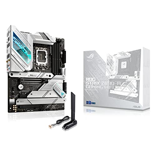 ASUS ROG Strix Z690-A Gaming WiFi D4 LGA1700(Intel® 12th Gen) ATX Gaming Motherboard(PCIe 5.0,DDR4,16+1 Power Stages,WiFi 6,2.5 Gb LAN,BT v5.2,Thunderbolt 4,4xM.2 and Front USB 3.2 Gen 2×2 Type-C)