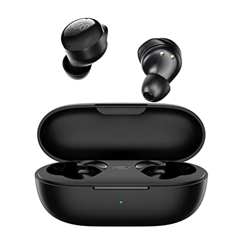 QCY Bluetooth Earbuds T17 Wireless Earbuds with Charging Case Waterproof Stereo Headphones in Ear Built in Mic Headset Touch Control Premium Sound for iPhone Android, Black