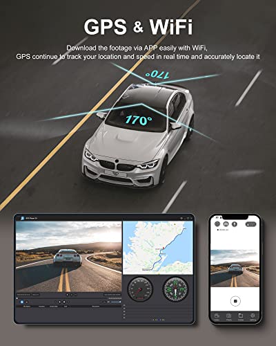 iZEEKER 4K Dual Dash Cam with WiFi GPS, 4K&1080P Dash Cam Front and Rear, 3” IPS Touch Screen Car Camera with Sony Sensor Super Night Vision, Accident Record, Support 256GB Max | The Storepaperoomates Retail Market - Fast Affordable Shopping