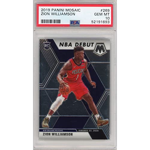 Graded 2019-20 Panini Mosaic Zion Williamson #269 Rookie RC Basketball Card PSA 10 Gem Mint