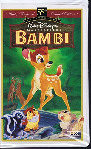VINTAGE Walt Disney Masterpiece Bambi VHS Cassette Clamshell