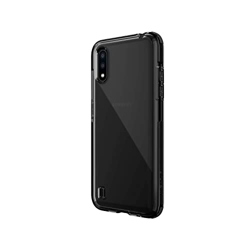 Raptic Clear, Samsung Galaxy A01 Case, Military Grade Drop Protection, Clear Protective Case for Samsung Galaxy A01 (Smoked/Black)