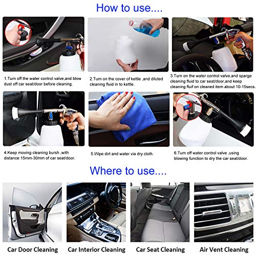 CPROSP Tornado Black Car Cleaning Gun, High Pressure Car Cleaning Gun Jet Cleaner Interior, | The Storepaperoomates Retail Market - Fast Affordable Shopping