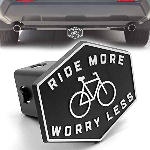 SPIFFY Tow Hitch Cover for 2 Inch Bike Rack Plastic Receiver Trailer Tube Plug | Ride More Worry Less | Made in The USA | Great Gift for Cyclists and Mountain Biking Enthusiasts with Trailer Hitches